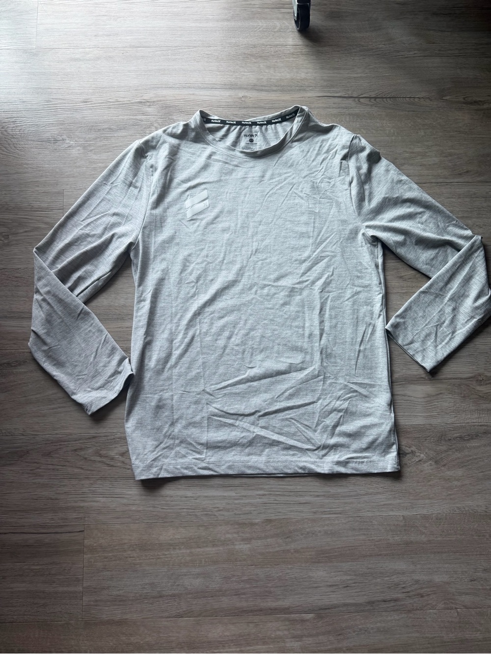Hurley Men’s Long Sleeve Shirt - Grey - Size Medium